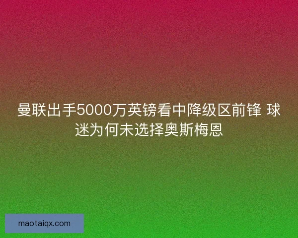 曼联出手5000万英镑看中降级区前锋 球迷为何未选择奥斯梅恩
